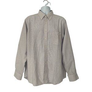 Chaps Mens Checkered Button-Up Long-Sleeve Shirt Size 17-17.5  36-37
